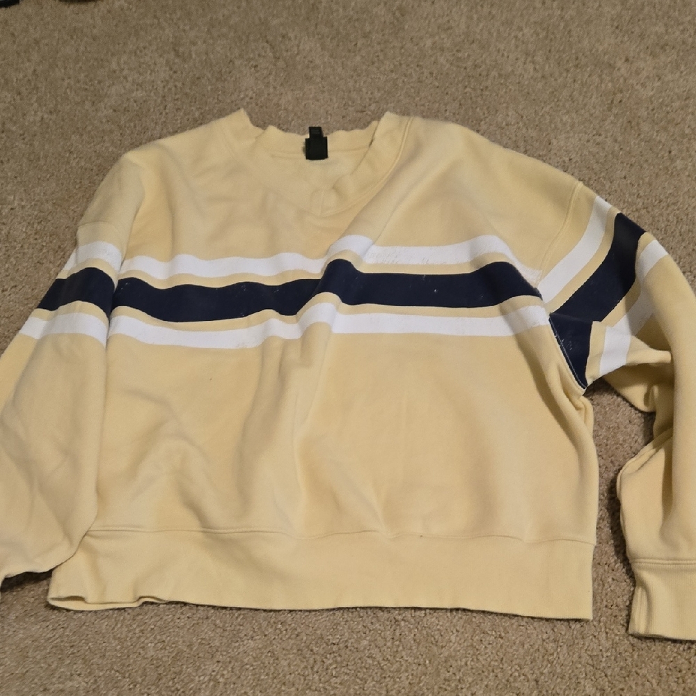 Yellow and Blue Striped Sweater